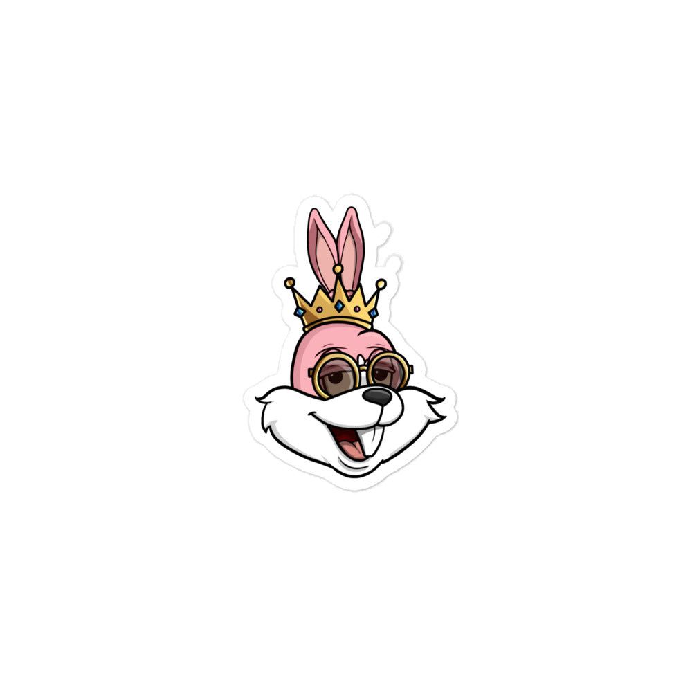 BunnyHeadz 12- "Pinky" Bubble-Free Stickers