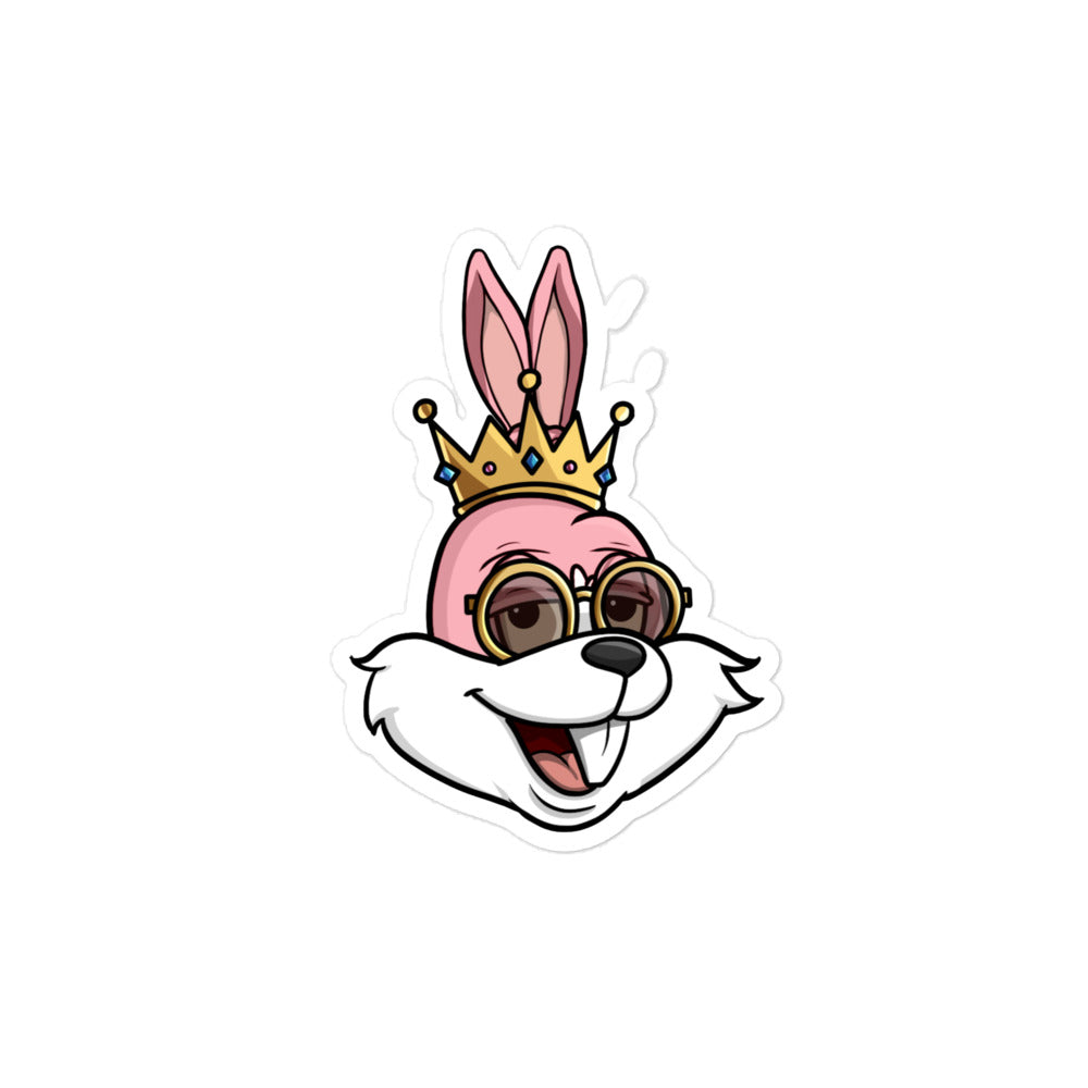 BunnyHeadz 12- "Pinky" Bubble-Free Stickers