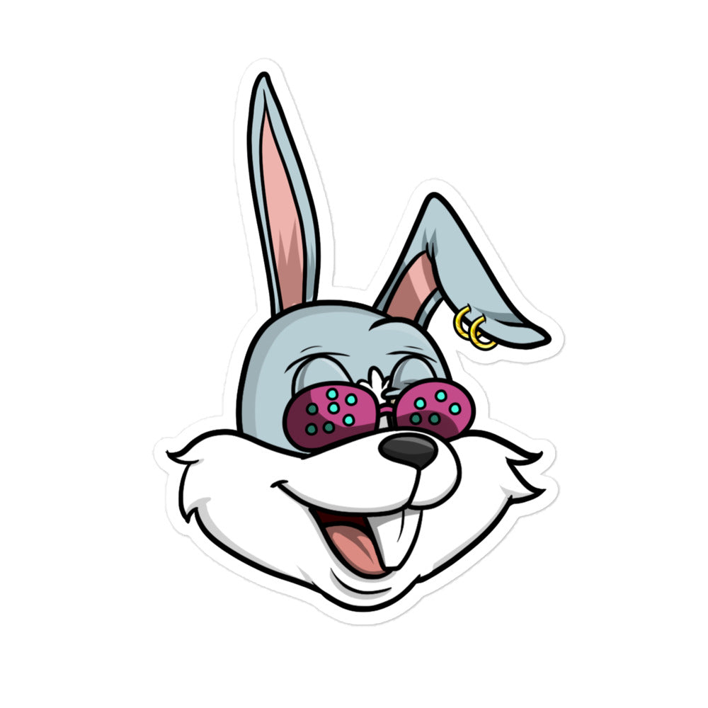 BunnyHeadz 09- "Groovy" Bubble-Free Stickers